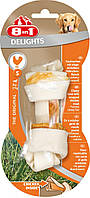 Кость 8 in 1 Delights Bone S для собак жувальна, з курячим м'ясом, 11 см