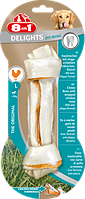 Кость 8 in 1 Dental Delights Bone L для собак жувальна, з курячим м'ясом, 20 см