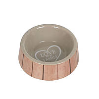 Миска Karlie-Flamingo Shabby Chic Bowl Heart для собак кераміка, 400 мл