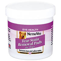 Вологі серветки Nutri-Vet Tear Stain Removal Pads для собак, видалення слізних плям слини, 90 шт.