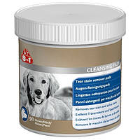 Серветки 8 in 1 Tear Cleansing Pads для очей собак очищаючі, 90 шт