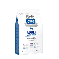 Сухий корм для дорослих собак великих порід Brit Care Adult Large Breed Lamb & Rice 3кг