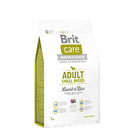 Сухий корм для дорослих собак дрібних порід Brit Care Adult Small Breed Lamb & Rice 3кг