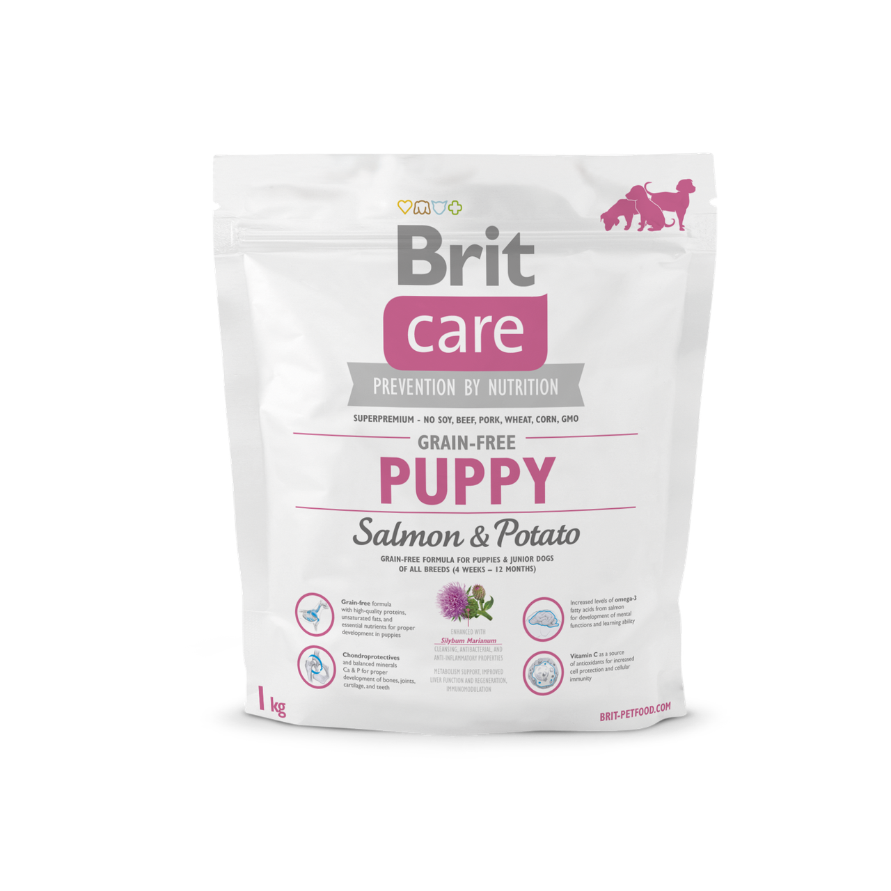 Сухий корм для цуценят Brit Care GF Puppy Salmon & Potato 1кг
