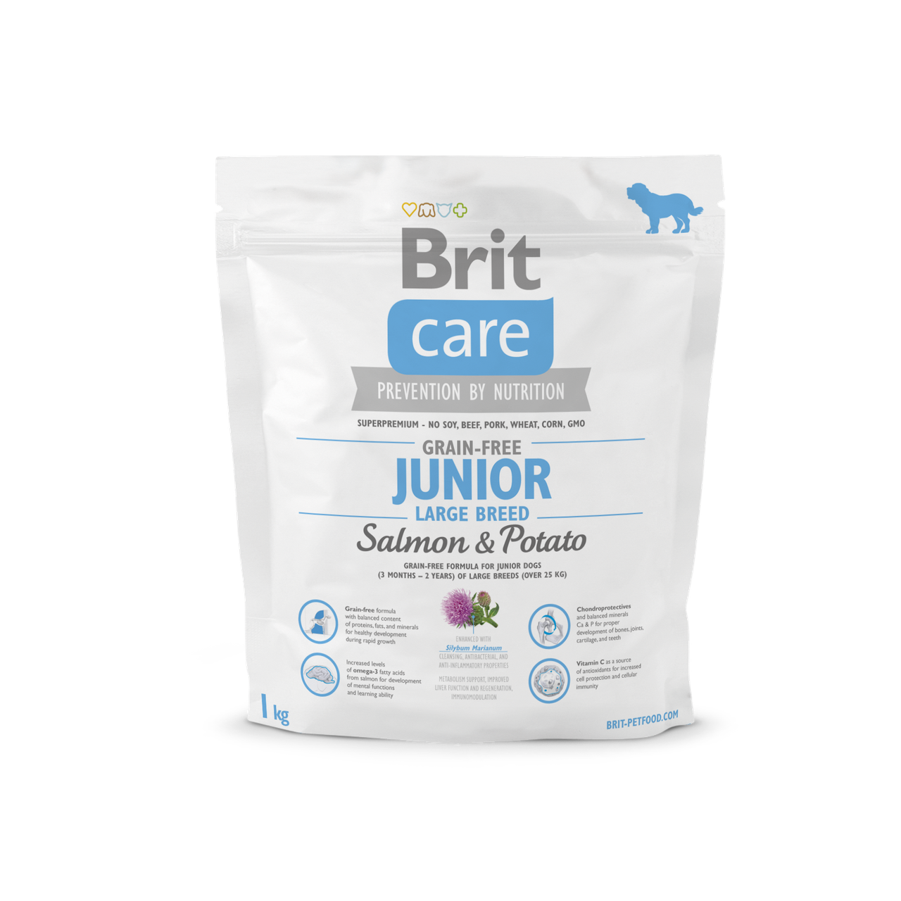 Сухий корм для цуценят гігантських порід Brit Care GF Junior Large Breed Salmon & Potato 1 кг