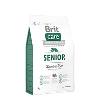 Сухой корм для пожилых собак всех пород Brit Care Senior All Breed Lamb & Rice 3 кг