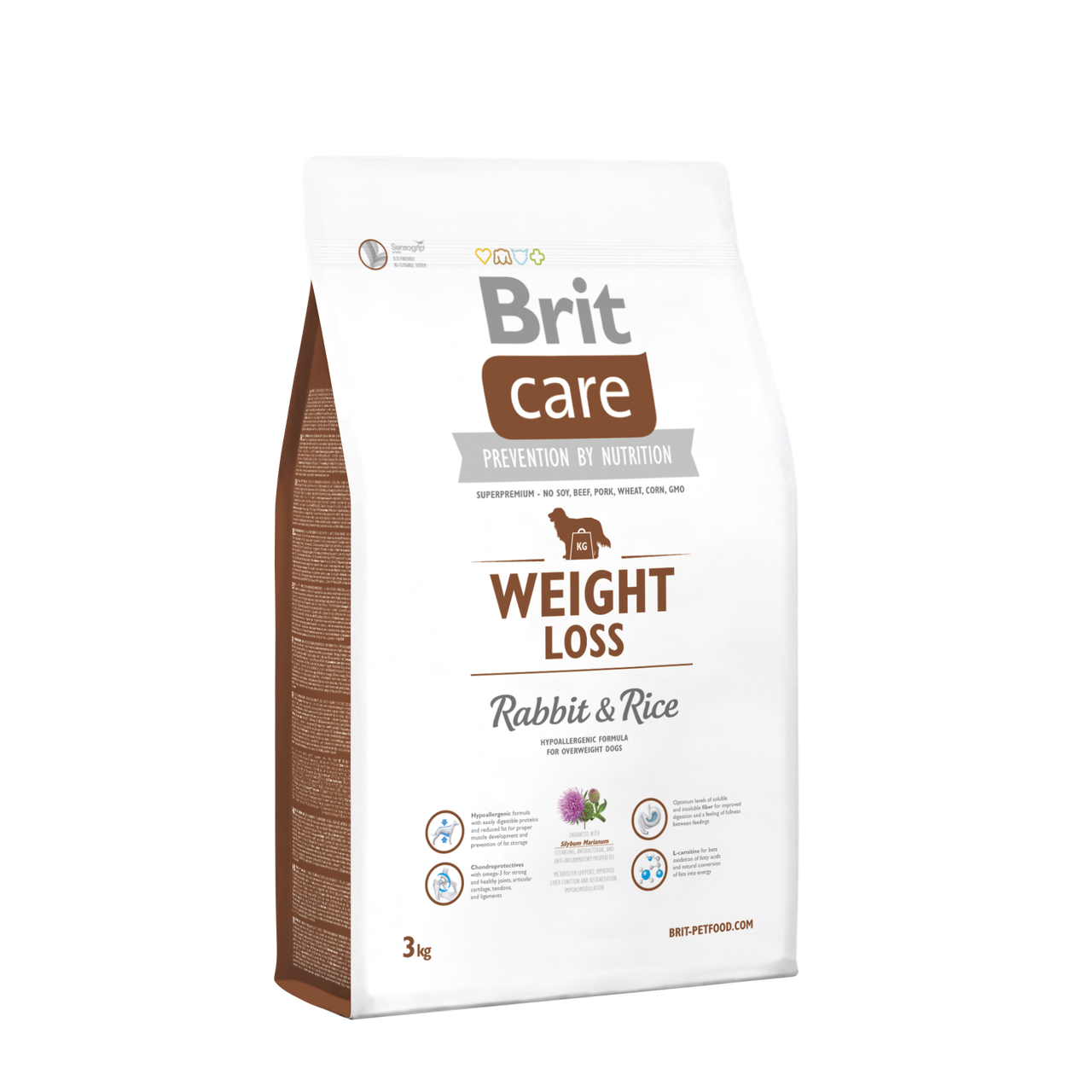 Сухий корм для собак з зайвою вагою Brit Care Weight Loss Rabbit & Rice 3 кг