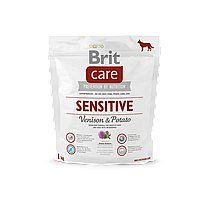 Сухий корм гіпоалергенний з олениною для собак всіх порід Brit Care Sensitive All Breed 1 кг
