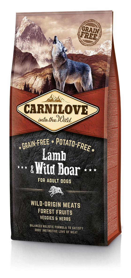 Сухий корм для дорослих собак Carnilove Lamb & Wild Boar з ягням і диким кабаном 12 кг