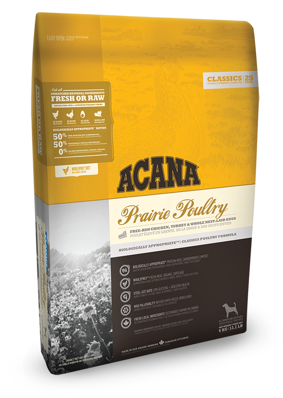 Сухий корм Acana Prairie Poultry для собак усіх порід і вікових груп, курча і індичка 6 кг