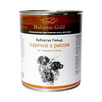 Консерви Hubertus Gold для собак індичка з рисом, 800 г