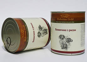 Консерви Hubertus Gold для собак яловичина з рисом, 800 г