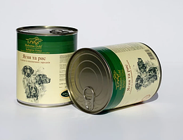 Консерви Hubertus Gold для собак ягня з рисом, 800 г