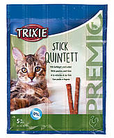 Лакомство Trixie Premio Stick Quintett для кошек с птицей и печенью, 5 шт