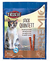 Лакомство Trixie Premio Stick Quintett для кошек с ягненком и индейкой, 5 шт