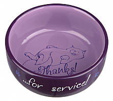 Trixie Миска Thanks for Service для кішок, кераміка, 0.3 л
