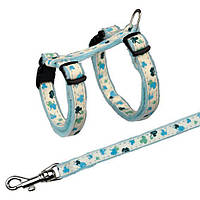 Повідець+шлея Trixie Cat Harness with Leash для кят нейлонова, светоражающая, 21-33 см, 1.2 м