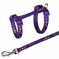 Повідець+шлея для кішок Trixie Cat Harness with Leash нейлонова, 22-36 см, 1.2 м