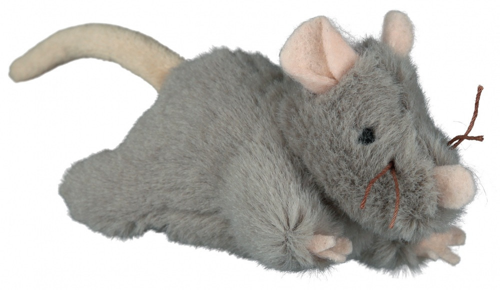 Іграшка Trixie Plush Mouse with Sound для кішок плюшева з пискавкою, 15 см