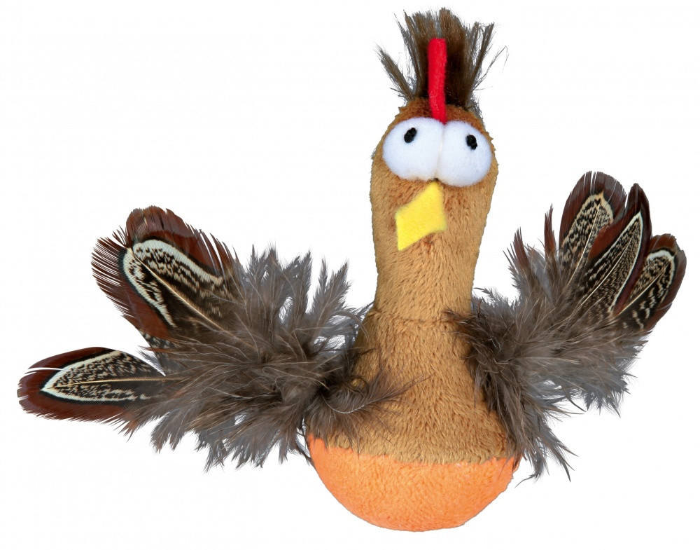 Іграшка Trixie Bobo Chicken для кішок плюшева з пискавкою, 10 см