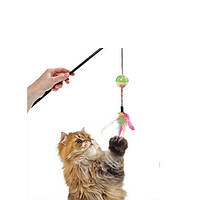 Іграшка Karlie-Flamingo Ball & Feathers для кішок, вудка-дражнилка, 50 см