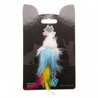 Іграшка Comfy Mini для кішок мишка з пір'ям, 9 см