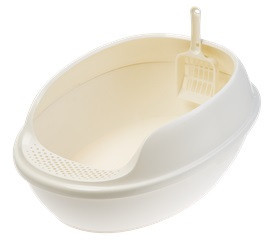 Туалет Gimpet Toilette MD Curve для кішок з рамкою і лопаткою, 50x38x20 см