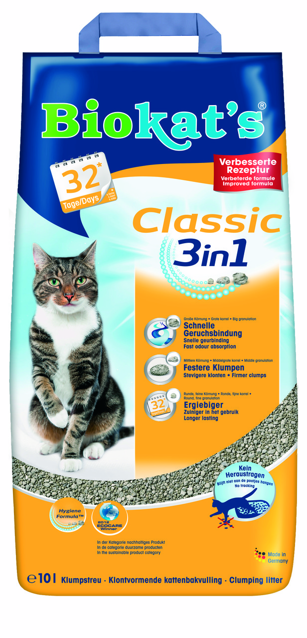Наповнювач для котів Biokat's Classic 3in1 глиняний, 10 л