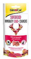 Витамины Gimcat Superfood Immunity Duo-Snacks для кошек сердечки с дичью и опунцией, 40 г