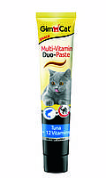 Паста мультивитаминная Gimcat Multi-Vitamin Duo Paste Tuna & Vitamins для кошек с тунцом, 200 г
