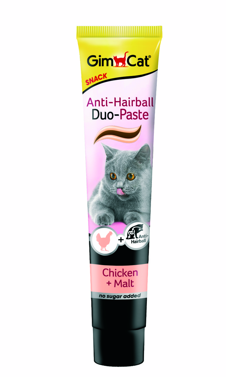 Паста для виведення шерсті Gimcat Anti-Hairball Duo Paste Chicken & Malt для кішок з куркою, 200 г