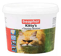 Кормовая добавка Beaphar Kitty's + Taurine-Biotine для кошек с биином и таурином, 750 таб