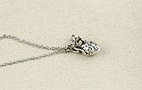 Кулон серце анатомічне сріблястий, фото 4