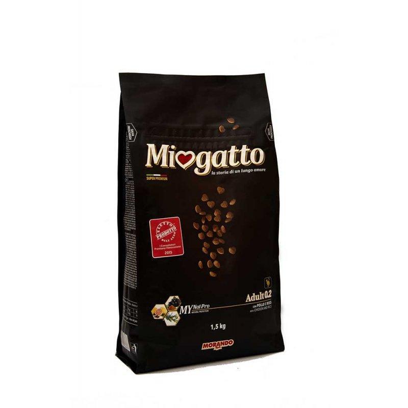 Miogatto Adult Chicken & Rice корм для кішок з куркою та рисом, 1.5 кг