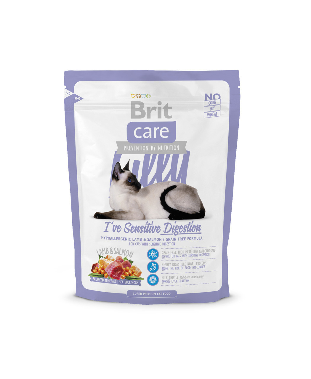 Brit Care Lilly I have Sensitive Digestion корм для кошек с чувствительным пищеварением, 400 г