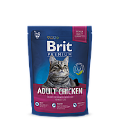 Сухий корм Brit Premium Adult Chicken корм для дорослих кішок з куркою, 300 г