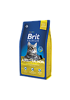 Сухий корм Brit Premium Adult Salmon для дорослих кішок з лососем 8 кг