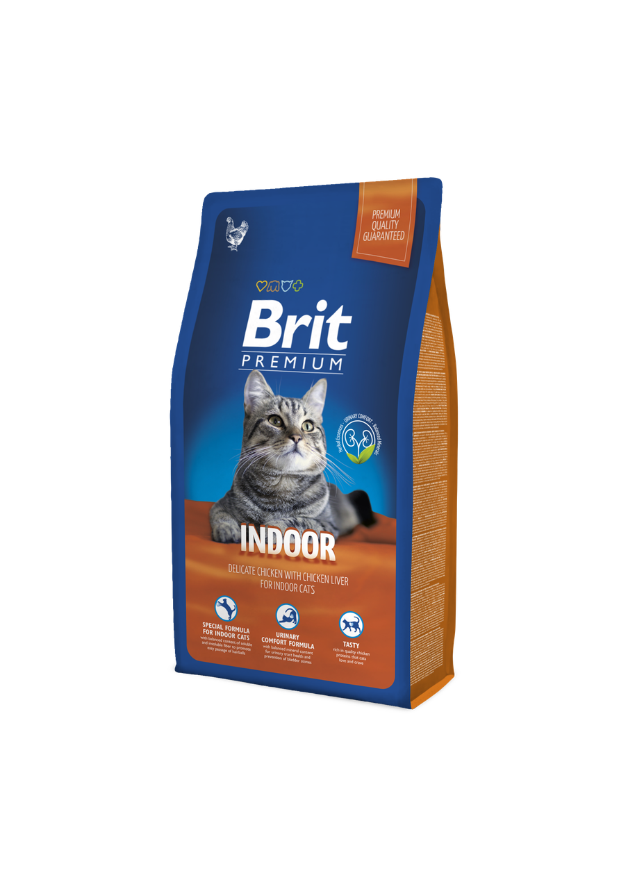 Сухий корм Brit Premium Cat Indoor для кішок, що живуть в приміщенні 8 кг