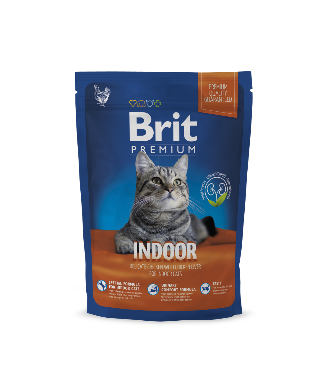 Сухий корм Brit Premium Cat Indoor для кішок, що живуть в приміщенні 800 г