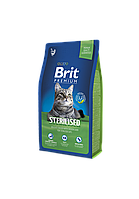 Сухий корм для стерилізованих кішок Brit Premium Sterilized 8 кг