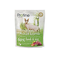 Сухий корм для кішок Profine Indoor Adult Lamb з ягням, виведення шерсті 300 г