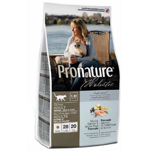 Pronature Holistic Adult корм для кішок з атлантичним лососем і коричневим рисом, 5.44 кг