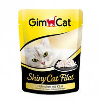 Консерви GimCat ShinyCat Filet Chicken & Cheese для кішок з куркою і сиром, 70 г