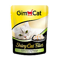 Консерви GimCat ShinyCat Filet Chicken & Papaya для кішок з куркою і папайєю, 70 г