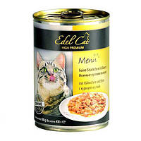 Консерви Edel для кішок Cat ніжні шматочки в соусі, курка й качка, 400 г