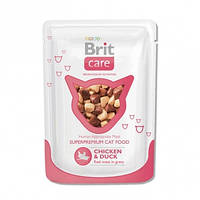 Консерви Brit Care Chicken & Duck для кішок з куркою і качкою, 80 г