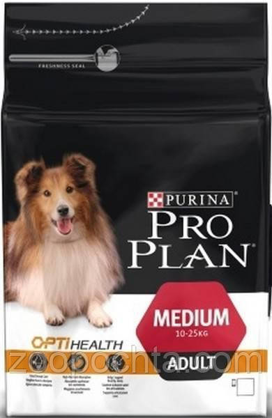 Сухий корм Про План (Pro Plan) для собак середніх порід, з куркою 3КГ