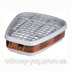 Фильтр от Органических Паров 3M™ 6051, Класса А1 для Масок Серии 6000/ ...