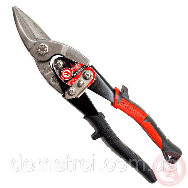 Ножиці для металу 250 мм ліві Cr-Mo INTERTOOL NT-0502