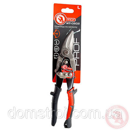 Ножиці для металу 250 мм ліві Cr-Mo INTERTOOL NT-0502, фото 2